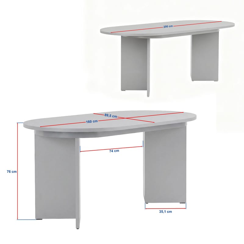Dano Utdragbart Matbord 160 cm Oval - Travertin - Products - Möbler - Bord & matgrupp - Matbord & köksbord