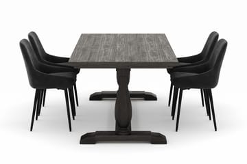 Dijon Matgrupp 200x100cm med 4 Alsarp Matstolar - Brun - Products - Möbler - Bord & matgrupp - Matgrupp