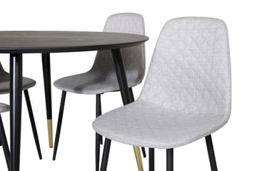 Dipp Matgrupp 115 cm Rund med 4 Polar stolar - Svart/Guld - Products - Möbler - Bord & matgrupp - Matgrupp