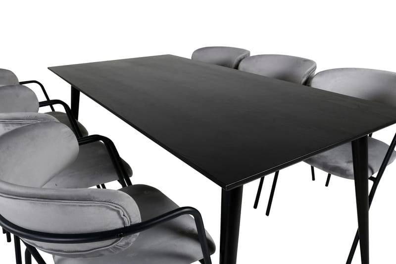 Dipp Matgrupp 180 cm Rektangulär med 6 Arrow stolar - Svart - Products - Möbler - Bord & matgrupp - Matgrupp