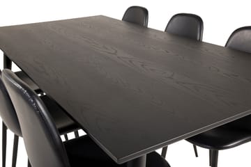 Dipp Matgrupp 180 cm Rektangulär med 6 Polar stolar - Svart/Guld - Products - Möbler - Bord & matgrupp - Matgrupp