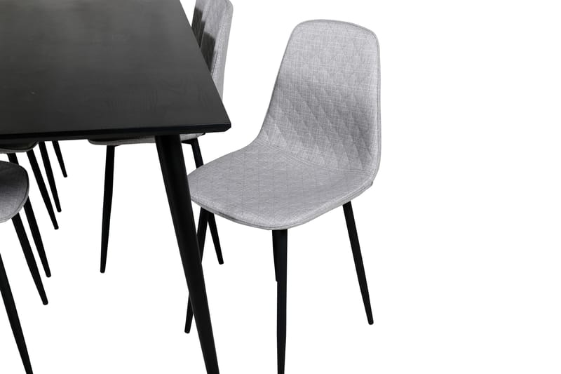 Dipp Matgrupp 180 cm Rektangulär med 6 Polar stolar - Svart - Products - Möbler - Bord & matgrupp - Matgrupp