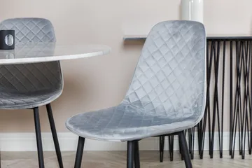 Estelle Matgrupp 106 cm Rund med 4 Polar stolar - Svart - Products - Möbler - Bord & matgrupp - Matgrupp