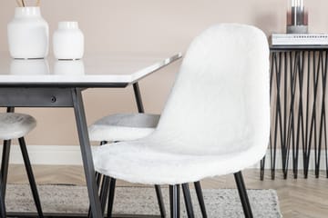 Estelle Matgrupp 140 cm Rektangulär med 4 Polar stolar - Svart - Products - Möbler - Bord & matgrupp - Matgrupp