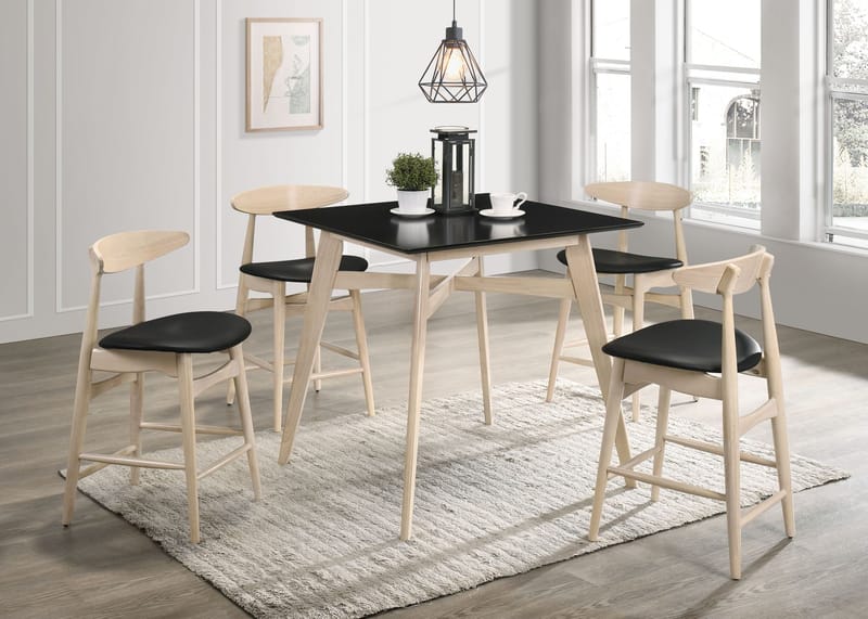 Florence barbord 90x90 cm - Whitewash/svart - Whitewash/Svart - Products - Möbler - Bord & matgrupp - Barbord & ståbord