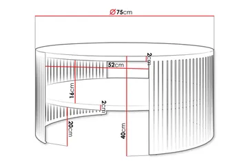 Friend Soffbord 75 cm - Svart/Vit - Products - Möbler - Bord & matgrupp - Soffbord
