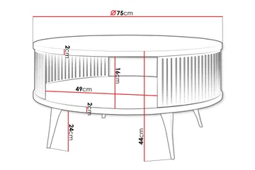 Galia Soffbord 75 cm - Svart - Products - Möbler - Bord & matgrupp - Soffbord