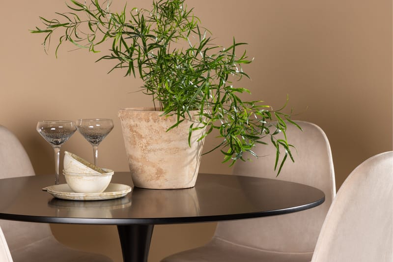 Glade Matgrupp 100 cm Rund med 4 Polar stolar - Beige - Products - Möbler - Bord & matgrupp - Matgrupp