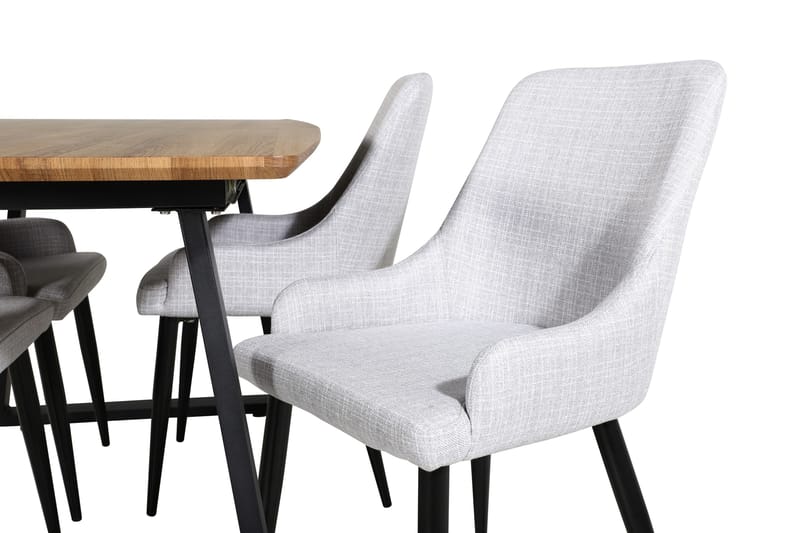 Inca Matgrupp 160 cm Rektangulär med 4 Plaza stolar - Svart - Products - Möbler - Bord & matgrupp - Matgrupp