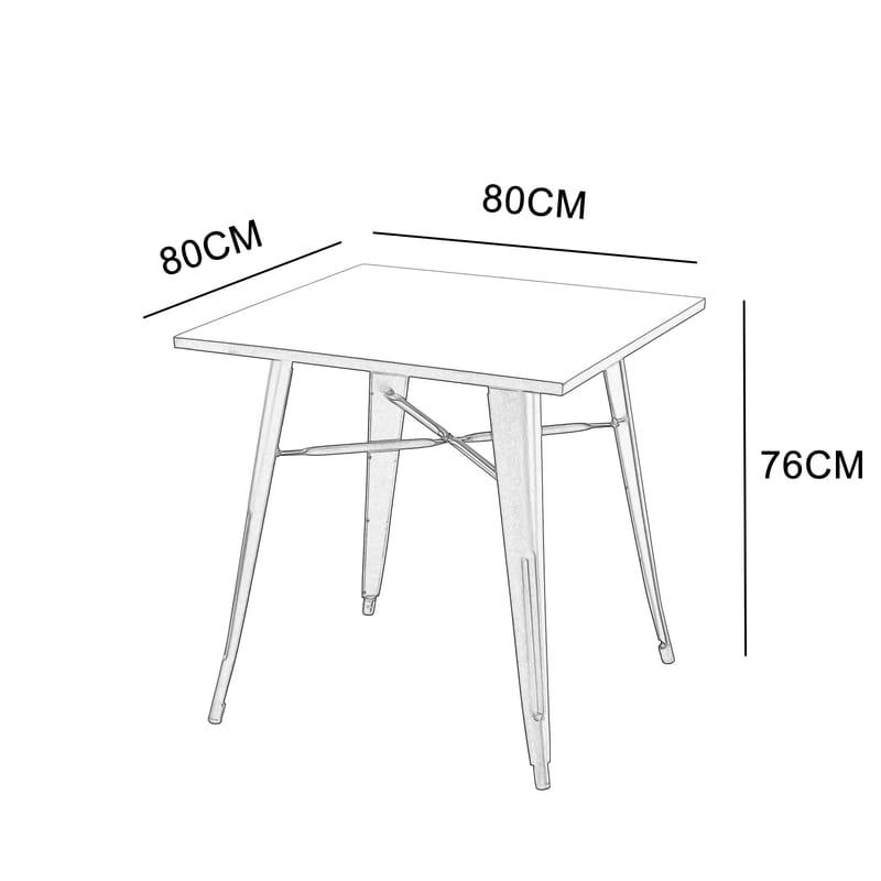 Iris matbord 80x80 cm - Svart - Svart - Products - Möbler - Bord & matgrupp - Matbord & köksbord