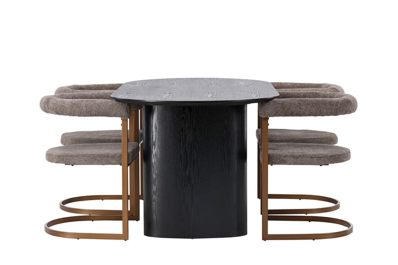 Isolde Matgrupp 180 cm Oval med 4 Morning stolar - Brun - Products - Möbler - Bord & matgrupp - Matgrupp