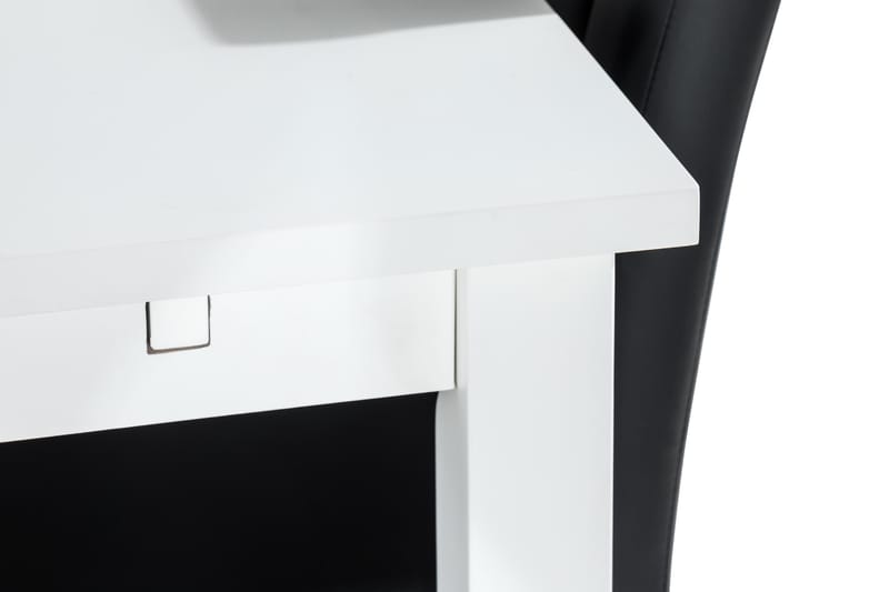 Jasmin Matgrupp 180 + 6 Stolar Utdragbart matbord - Vit / Svart - Products - Möbler - Bord & matgrupp - Matgrupp