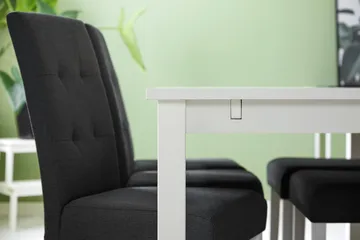 Jasmin Matgrupp 180 cm Rektangulärt matbord med 6 st Viktor Matstolar - Vit / Mörkgrå - Products - Möbler - Bord & matgrupp - Matgrupp