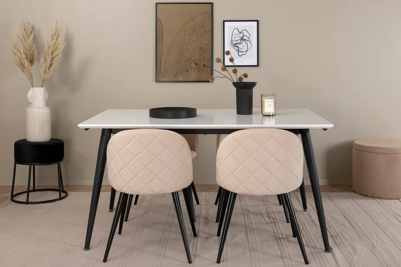 Jimmy matbord med 4st Velvet matstol - Products - Möbler - Bord & matgrupp - Matgrupp