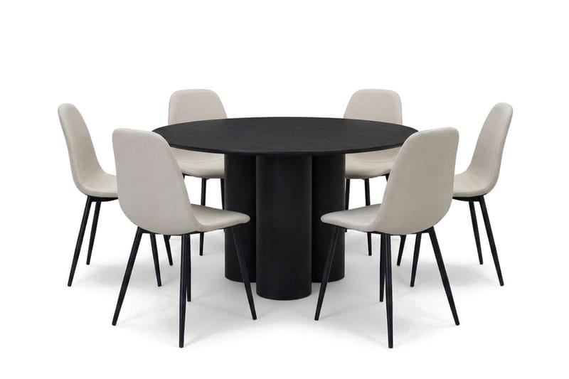 Beige/Svarta metallben - Svart