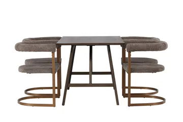 Kaseidon Matgrupp 120 cm Rektangulär med 4 Morning stolar - Brun - Products - Möbler - Bord & matgrupp - Matgrupp