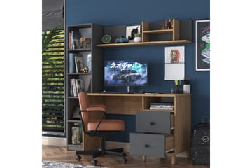 Eireann Skrivbord 50x120 cm - Valnöt/Antracit - Products - Möbler - Bord & matgrupp - Kontorsbord - Datorbord