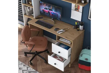 Eireann Skrivbord 50x120 cm - Valnöt/Vit - Products - Möbler - Bord & matgrupp - Kontorsbord - Datorbord