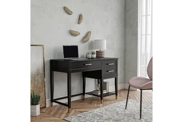 Westerleigh Skrivbord 116 cm Höj- och sänkbar 3 Lådor Svart - CosmoLiving - Products - Möbler - Bord & matgrupp - Kontorsbord - Skrivbord