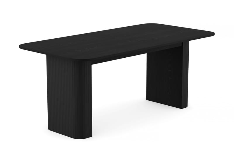 Kopparbo Matbord 180-240 cm Förlängningsbart med 4 Katy Matstolar - Svart / Greige Bouclé / Metallben Svart - Products - Möbler - Bord & matgrupp - Matgrupp