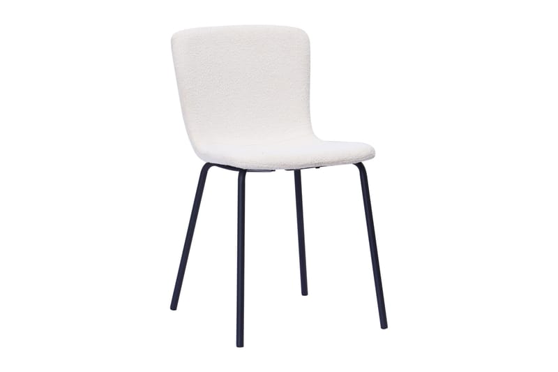 Kopparbo Matbord 180-240 cm Förlängningsbart med 6 Katy Matstolar - Svart / Vit Bouclé / Metallben Svart - Products - Möbler - Bord & matgrupp - Matgrupp