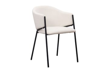 Kopparbo Matbord 200-260 cm Förlängningsbart med 8 Filip Matstolar - Svart / Vit Bouclé - Products - Möbler - Bord & matgrupp - Matgrupp