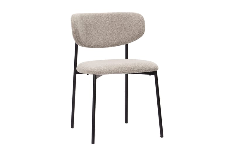 Kopparbo Matbord 200-260 cm Förlängningsbart med 8 Lucy Matstolar - Svart / Greige Bouclé / Metallben Svart - Products - Möbler - Bord & matgrupp - Matgrupp