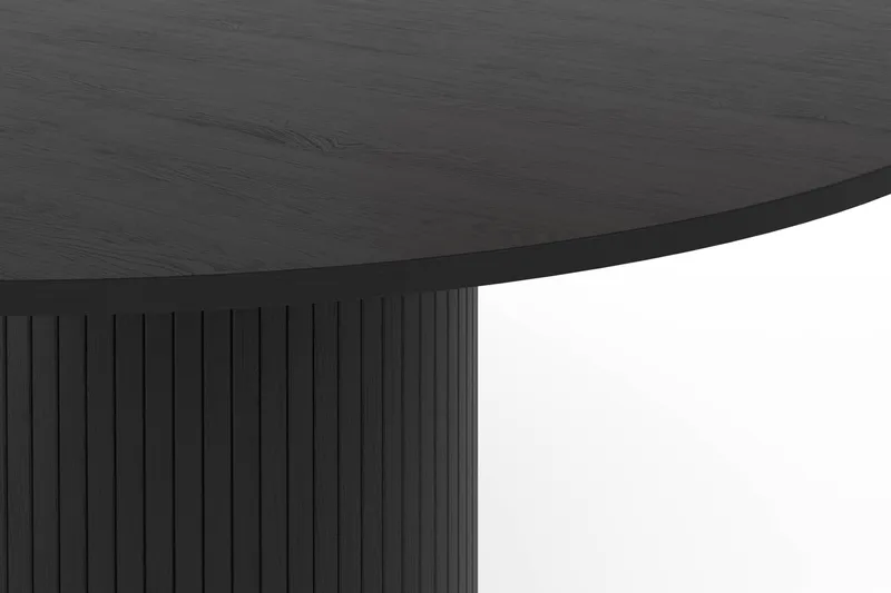 Kopparbo Runt Matbord 150 cm - Svart Trä / Ribbad - Products - Möbler - Bord & matgrupp - Matbord & köksbord