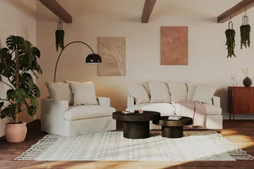 Kopparbo Soffbord 75 cm Runt Svart - Svart trä - Products - Möbler - Bord & matgrupp - Soffbord