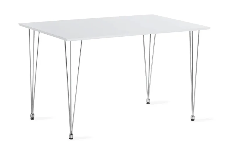 Kronblom Matbord 120 cm +  4 st Nibe stol grå med ek ben - Vit/Grå - Products - Möbler - Bord & matgrupp - Matgrupp