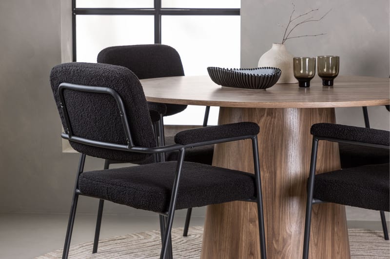 Lanzo Matgrupp 120 cm Rund med 4 Yesterday Stolar - Natur - Products - Möbler - Bord & matgrupp - Matgrupp