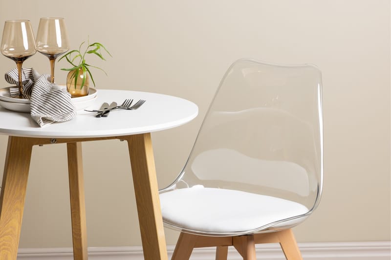 Leonora Matgrupp 65 cm Rund med 2 Edvin stolar - Vit - Products - Möbler - Bord & matgrupp - Matgrupp