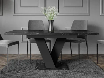 Nand Förlängningsbart Matbord 120-160 cm Rektangulär - Svart - Products - Möbler - Bord & matgrupp - Matbord & köksbord