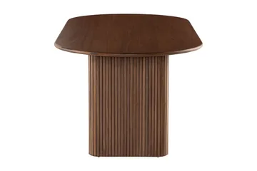 Noira Ovalt Matbord Valnöt 220 cm Ribbad - Mörkbrunt / Brunt Trä - Products - Möbler - Bord & matgrupp - Matbord & köksbord