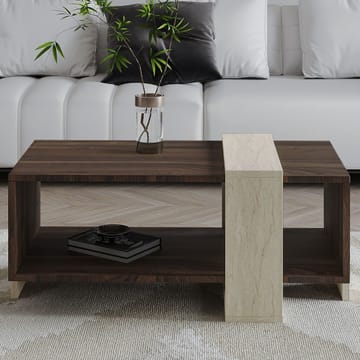 Norell Soffbord 90x40x49 cm - Travertine Walnut - Products - Möbler - Bord & matgrupp - Soffbord