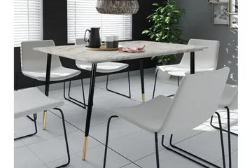 Oktoos Matbord 120 cm - Grå/Vit/Svart/Guld - Products - Möbler - Bord & matgrupp - Marmorbord