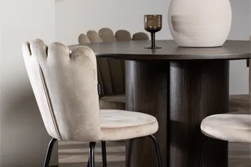 Olivia Matgrupp 110 cm Rund med 4 Limhamn stolar - Beige - Products - Möbler - Bord & matgrupp - Matgrupp