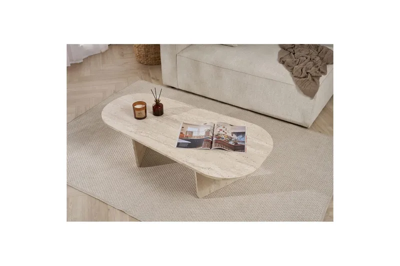 Omari Soffbord 130 cm - Beige - Products - Möbler - Bord & matgrupp - Soffbord