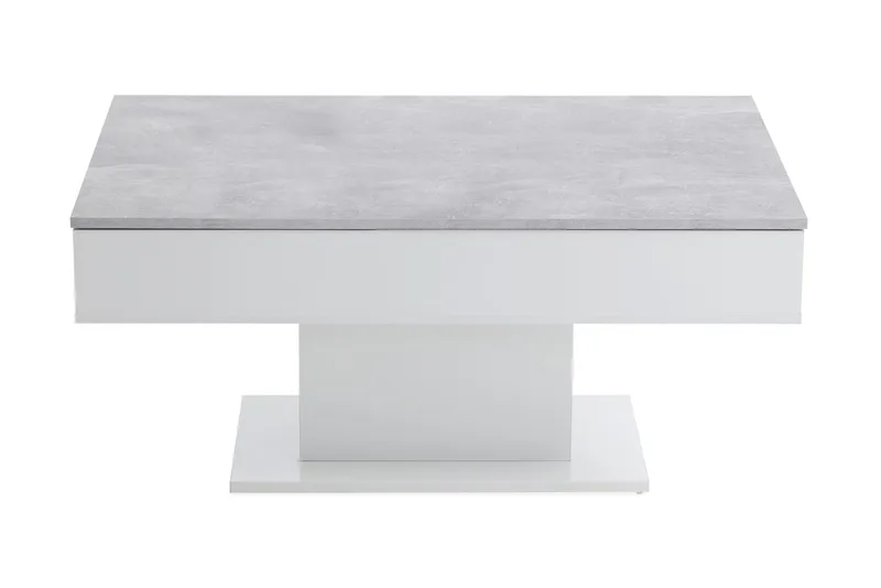Pacak Soffbord 100 cm, Betonggrå/Vit