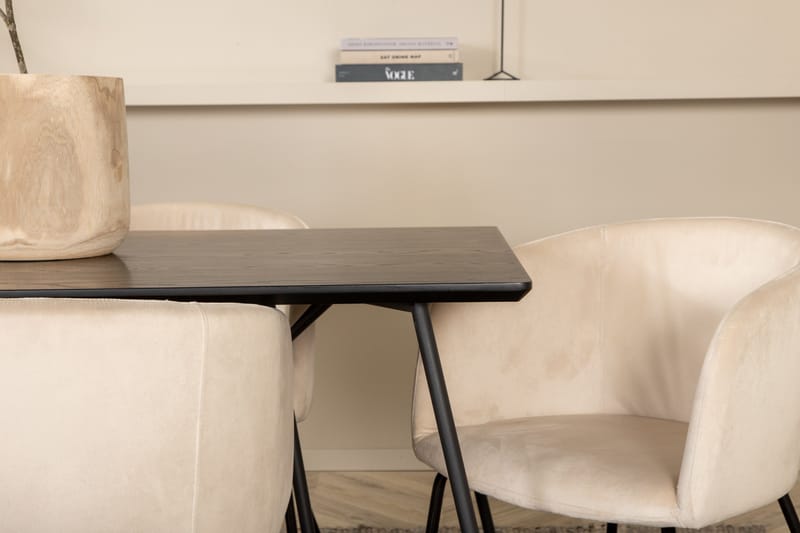 Petra Matgrupp 190 cm Rektangulär med 6 Berit stolar - Beige - Products - Möbler - Bord & matgrupp - Matgrupp