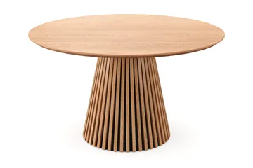 Peyra Runt Matbord 130 cm Fanér, Ek