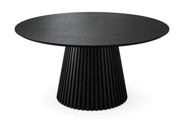 Peyra Runt Matbord 150 cm Fanér, Svartlaserad ek