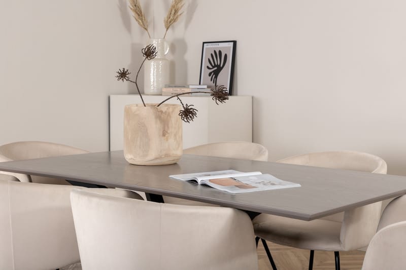 Piazza Matgrupp 180 cm Rektangulär med 6 Berit stolar - Beige - Products - Möbler - Bord & matgrupp - Matgrupp