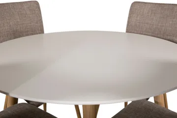 Plaza Matgrupp 100 cm Rund med 4 Windu Lyx stolar - Ljusgrå - Products - Möbler - Bord & matgrupp - Matgrupp