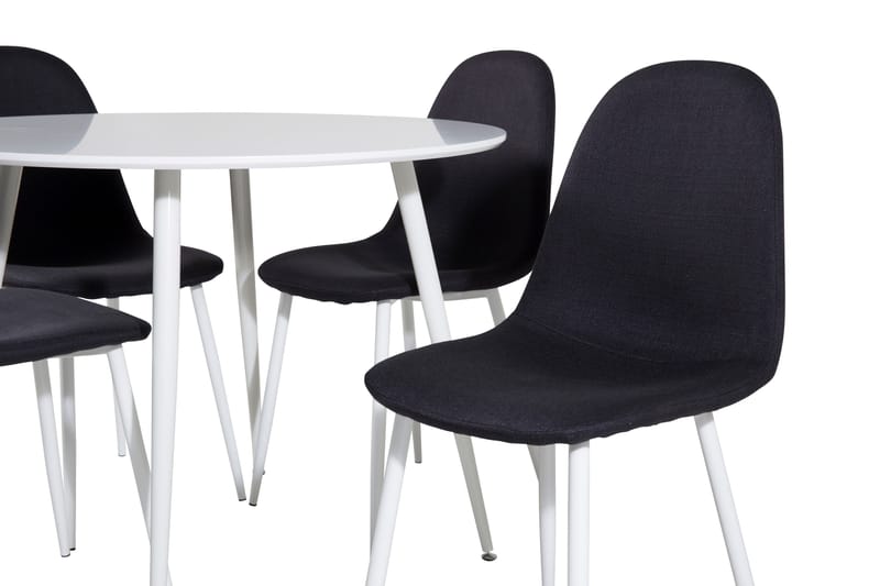 Plaza Matgrupp 100 cm Rund med 4 Polar stolar - Svart - Products - Möbler - Bord & matgrupp - Matgrupp