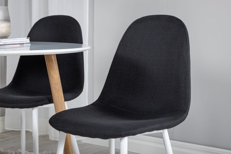 Plaza Matgrupp 100 cm Rund med 4 Polar stolar - Svart - Products - Möbler - Bord & matgrupp - Matgrupp