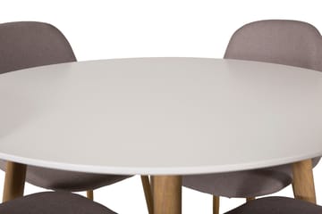 Plaza Matgrupp 100 cm Rund med 4 Polar stolar - Natur - Products - Möbler - Bord & matgrupp - Matgrupp