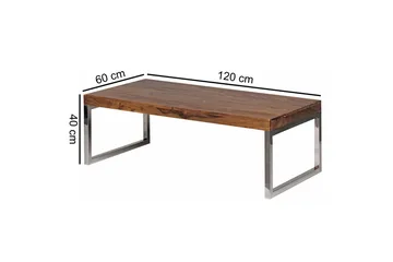 Plessey Soffbord 120 cm - Massivt Trä/Krom - Products - Möbler - Bord & matgrupp - Soffbord
