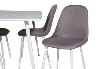 Polar Matgrupp 120 cm Rektangulär med 4 Polar stolar - Grå - Products - Möbler - Bord & matgrupp - Matgrupp