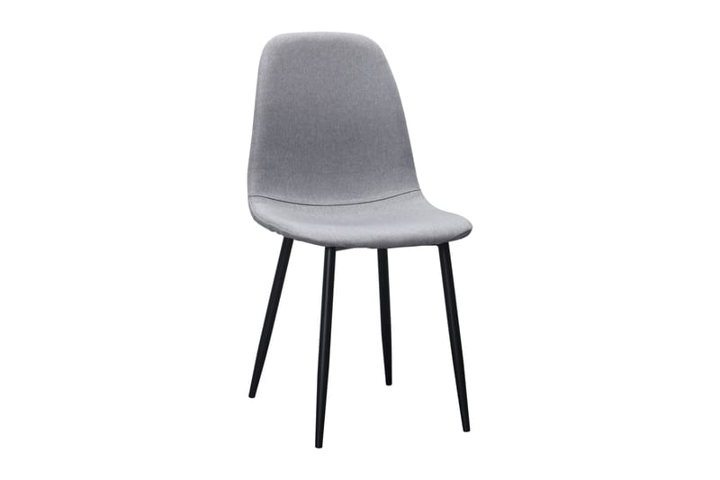 Ratliff Matbord 180 cm Förlängningsbart med illäggsskiva +  6 st Nibe stol grå med svarta ben - Vit/Grå - Products - Möbler - Bord & matgrupp - Matgrupp